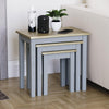 Wooden Nest of Tables 3 Piece Table Set Coffee Side Living Room Furniture