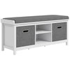 Shoe Storage Bench with Seat, Shoe Storage Bench with Drawers Adjustable Shelf
