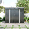 8 x 6ft Garden Shed with Foundation Kit, Double Door Outdoor Metal Storage Shed