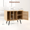 Record Player Stand Vinyl Storage 220 Albums Charging Station Rattan Door Modern