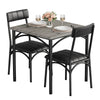 3-Piece Dining Table Set for 2 Compact Kitchen Table & Chairs Space Saving Squar