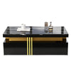 Coffee Table With Drawers Storage High Gloss Wooden Centre Table For Living Room
