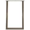 Dining Table Legs U-Shaped 2 pcs Natural Steel 50x(72-73) cm Steel