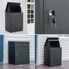 Lockable Metal Parcel Delivery Secure Dropbox Outdoor Storage Letter Post Box