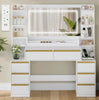 Dressing Table With Led Mirror Drawers Set Makeup Desk Vanity Table Lights