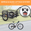 Folding Bicycle Cargo Storage Cart and Luggage Trailer with Hitch Black
