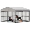 Large Outdoor Dog Kennel 10X10X6FT Cage for Playpen w/ UV Water Resistant Roof