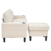 L-Shaped Couch Sofa 4-Seater Sectional Sofa Couches With USB, Cup Holder