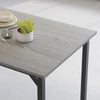 4pcs Dining Set MDF Board Metal Frame Dining Chairs & Dining Table & Bench Grey