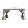 3m/4m Party Hardtop Marquee Gazebo Canopy w/ Aluminium Frame Netting & Curtains