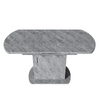 Extendable Dining Table with Storage Space-Saving Kitchen Table 110-130 cm Grey