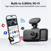 A6 2.5K Dash Cam 3 Channel Dash Camera, 5.8GHz WiFi,3" Touch Screen