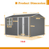 Garden Shed With Window Doors Outdoor Steel Apex Roof Tool Foundation