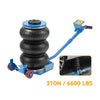 Pneumatic Triple Air Bag Jack Folding Handle 3 Ton 6600 lbs 40cm Car Lift Height