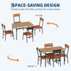 5-Pcs Dining Table Set w/4 Upholstered Chair,Space-Saving Dining Set for Kitchen