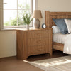 Large Wide Nightstand with 3 Drawers, Modern Oversized Bedside Table for Bedroom
