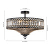 Luxury Crystal Ceiling Light 6-Light Semi Flush Mount Ceiling Light Fixture Lamp