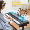 Mustar 61 Light-Up Keys Portable Learning Electronic Keyboard Piano Beginner LCD