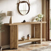 59" Farmhouse Entryway Console Table, 2-Tier Narrow Long Sofa Table Behind Couch