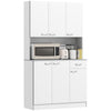 Freestanding Kitchen Cupboard, Storage Cabinet with Doors White