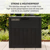 Lockable Outdoor Garden Plastic Storage Box 126L Weather Resistant Container Box