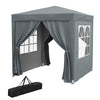 2m x 2m Garden Heavy Duty Pop Up Gazebo Marquee Party Tent Canopy Grey