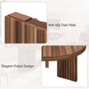 85cm Round Fluted Coffee Table Mid Century Modern Centre Table for Living Room