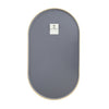 Industrial Style Oval Wall Mounted Mirror Bathroom Hanging Vanity Mirrors 70cm