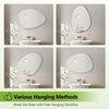 Bathroom Mirror with LED Lights Touch Dimmable Demister Irregular Wall Mounted