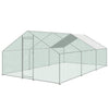 6x3m WALK IN CHICKEN RUN COOP LARGE OUTDOOR PEN METAL DUCK HEN POULTRY CAGE SHED