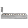 Bed Frame with Drawer Grey Sonoma 90 x 190 cm Engineered Wood