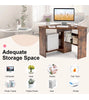 90° Corner Desk Computer Table Home Office Writing Desk Workstation w/ Shelves