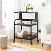 3 Tier Printer Stand,Printer Cart w/Storage Baskets Rolling Printer Table Office
