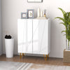 Shoe Storage Cabinet with Soft-Close Hinges and Adjust Shelves, White