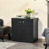 Storage Cabinet w/ Shelves and Door Wooden Sideboard Freestanding Cupboard