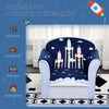Kids Armchair Foam Filled Toddler Sofa Upholstered Couch Rocket for 1.5-3 Year