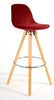 Bar Stools Kitchen Breakfast Chairs Dining Modern Wooden Velvet | Set of 2