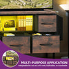 TV Stand Modern High Gloss Doors Entertainment Unit Cabinet With RGB LED Li