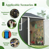 10x8FT Steel Apex Garden Shed Tool Equipment Organize W/Window Door Anthracite