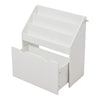 Kids Bookshelf Toy Organiser with Storage Drawer Mobile Children Bookcase White