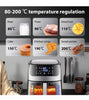 10.5L Air Fryer Digital Kitchen Oven 1700W Oil Free Low Fat Healthy Frying Cooke