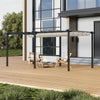6 x 3m Aluminium Pergola with Retractable Roof Outdoor Garden Gazebo Canopy Tent