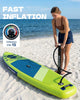 10'6"x33"x6" Inflatable Stand Up Paddle Board for Adults, Ultra-Light Sup Board