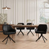 Dining Chairs Set of 2/4/6 Upholstered Swivel Dining Chair Velvet Black