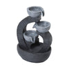 Solar Garden Rock Water Feature Outdoor Fountain with LED Lights Garden Decor