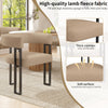 Ergonomic Dining Chairs Set of 2/4/6 with Curved Backrest, Lamb Fleece Fabric