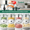 Mixer Food Processor Chopper, Stainless Steel Blender 2.5L+1.5L Timer 11 Speed U