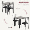 3-Piece Dining Table Set for 2,Space Saving Metal Frame Kitchen Table & 2 Chairs