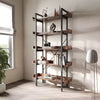 Large Industrial Bookcase Vintage Storage Unit Rustic Metal Tall Display Cabinet