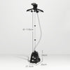 Clothes Steamer with Adjustable Pole Garment Steamer 1950W Black